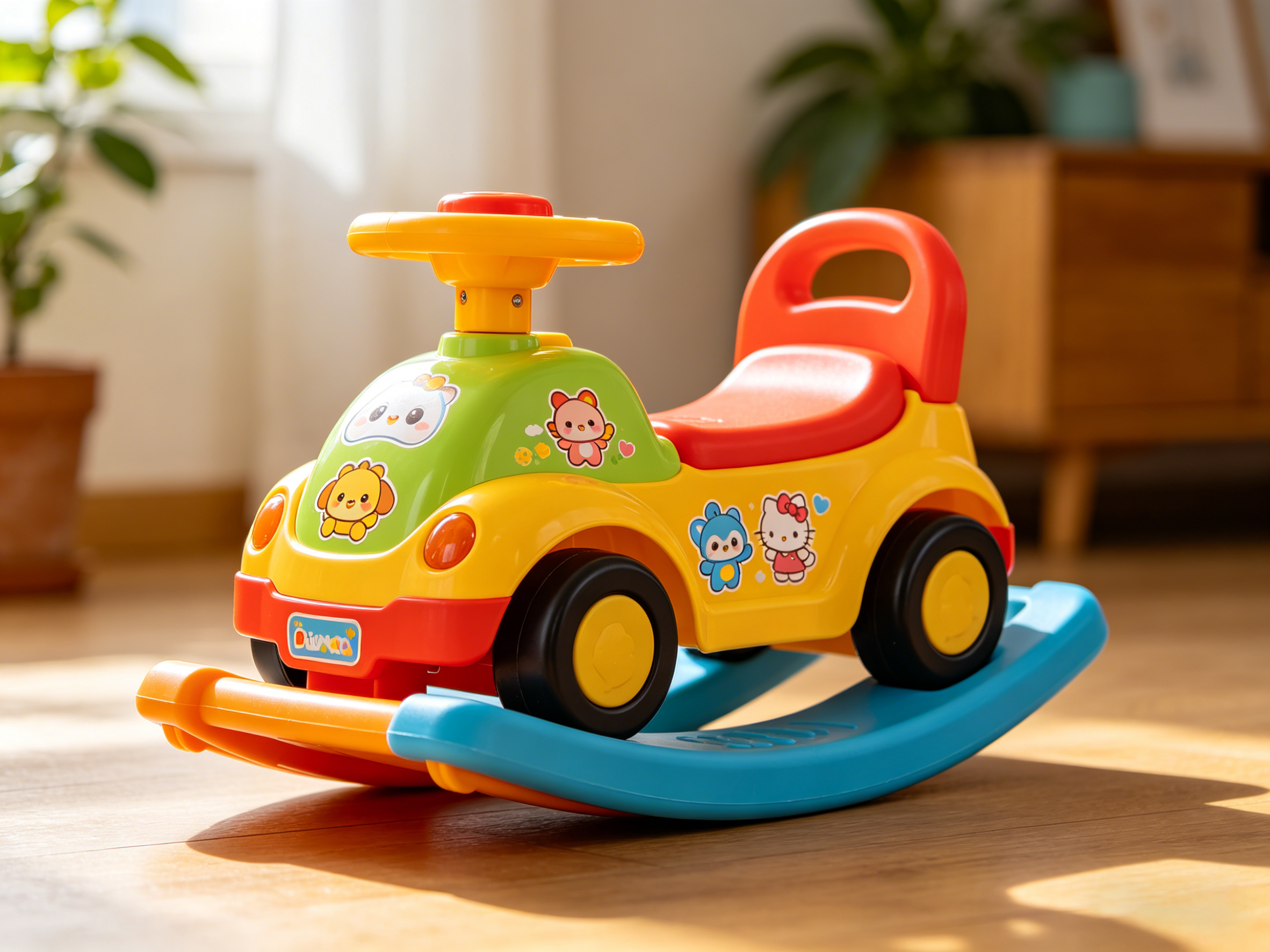 卡通萌趣动画摇摆车